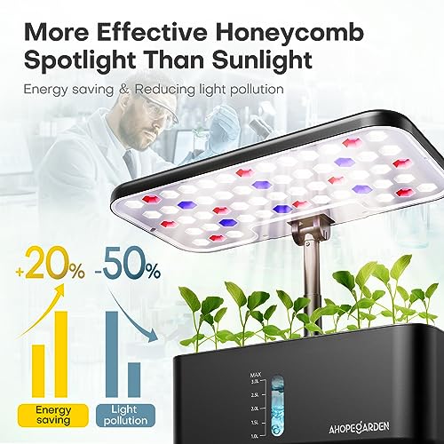 Indoor Hydroponic Gardening System: 10-Pod Germination Package with Aeroponic Vegetable Progress Lamp and LED Develop Mild for Counter tops - Hydroponic Planter for Rising and Harvesting